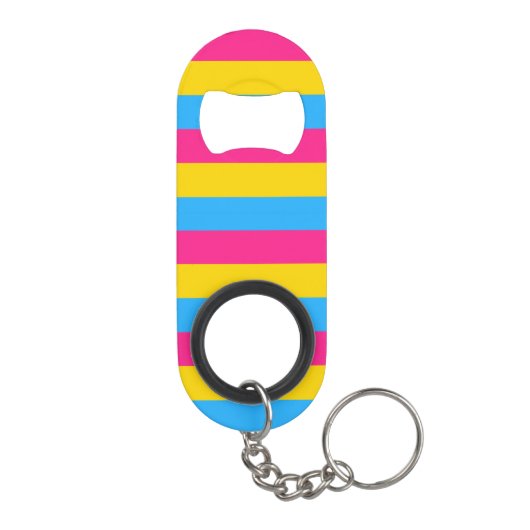 Pansexual Flag Mini Flaschenöffner (Rückseite)