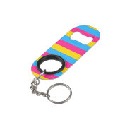 Pansexual Flag Mini Flaschenöffner (Rückseite Schrägansicht)
