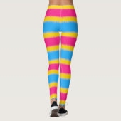 Pansexual Flag Narrow Stripe Leggings (Rückseite)