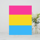 Pansexual Flag Papier (Stehend Vorderseite)