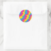 Pansexual Flag Patterns Runder Aufkleber (Tasche)