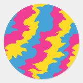 Pansexual Flag Patterns Runder Aufkleber (Vorderseite)