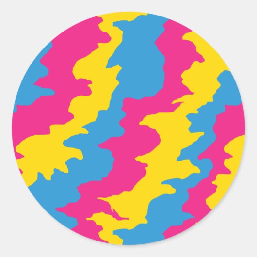 Pansexual Flag Patterns Runder Aufkleber (Vorderseite)