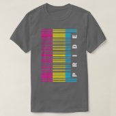 Pansexual Flag Pride Barcode LGB T-Shirt (Design vorne)