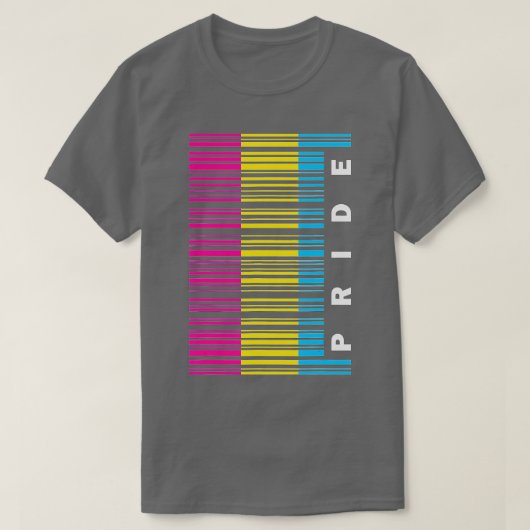 Pansexual Flag Pride Barcode LGB T-Shirt (Design vorne)