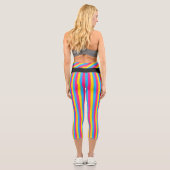 Pansexual Flag & Pride Community/Geschlechterflagg Capri Leggings (Rückseite)