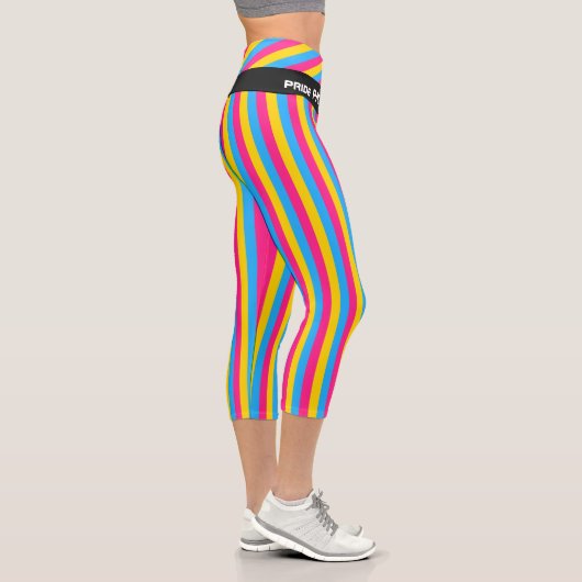 Pansexual Flag & Pride Community/Geschlechterflagg Capri Leggings (Rechts)