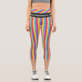 Pansexual Flag & Pride Community/Geschlechterflagg Capri Leggings (Vorderseite)