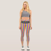Pansexual Flag & Pride Community/Geschlechterflagg Capri Leggings (Vorderseite)