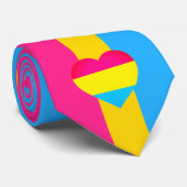 Pansexual Flag & Pride Community/Geschlechterflagg Krawatte (Gerollt)
