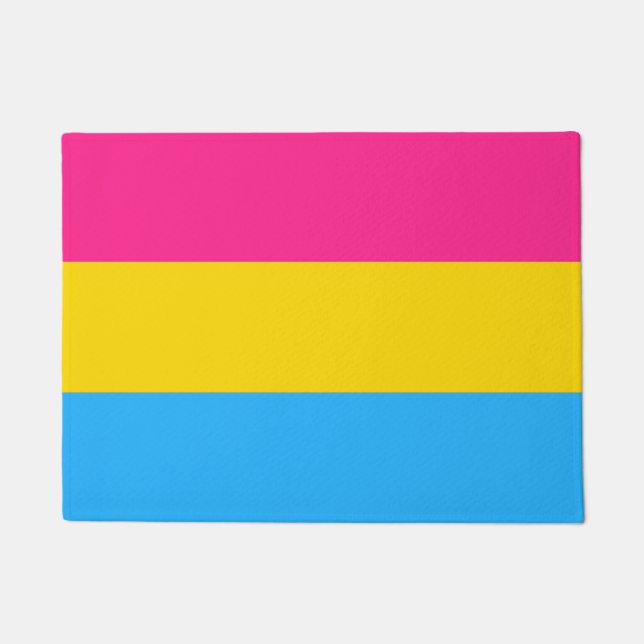 Pansexual Flag & Pride Community House matt / LGBT Fußmatte (Vorderseite)