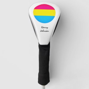 Pansexual Flag & Pride Golf mit Monogramm / LGBT Headcover