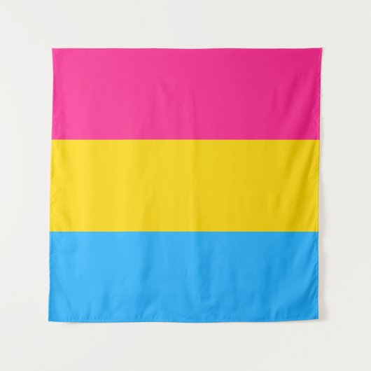 Pansexual Flag Square Wandteppich (Vorderseite (Horizontal))