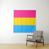 Pansexual Flag Square Wandteppich (Beispiel (Horizontal))