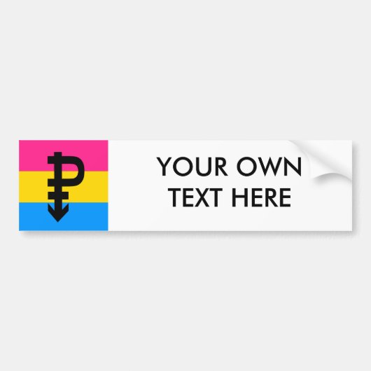 Pansexual Flagge Autoaufkleber (Vorne)