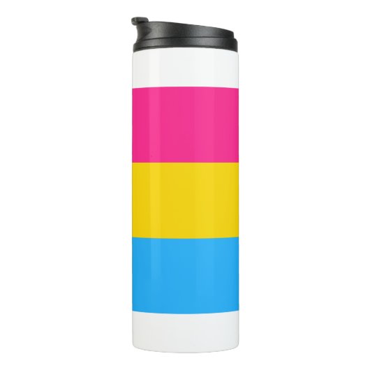 pansexual Flagge Thermosbecher (Nach rechts gedreht)