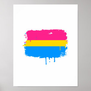 PANSEXUAL FLAGGEN-BRATENFETT POSTER