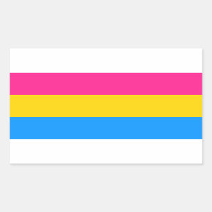 Pansexual Flaggenaufkleber Rechteckiger Aufkleber