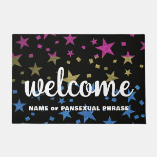 Pansexual Gay Pride Glitzer Stars Neue Zuhause Wil Fußmatte
