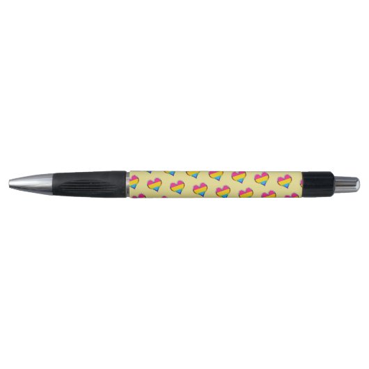 Pansexual Heart Pattern Pen Kugelschreiber (Vorderseite)