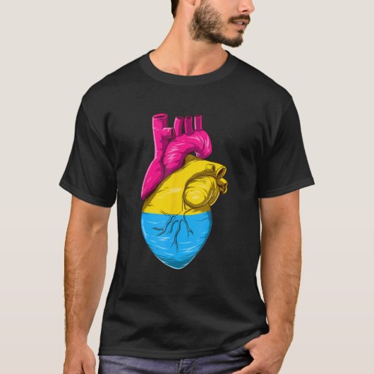 Pansexual Heart T-Shirt (Vorderseite)