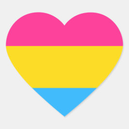 Pansexual Herz-Aufkleber