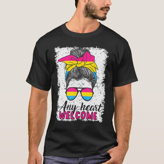 Pansexual Joke Any Heart Pansexual Flag 2 T-Shirt (Vorderseite)