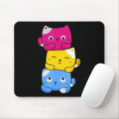 Pansexual Kawaii Cat Anime Art Niedlich Pan Pride Mousepad (Mit Mouse)