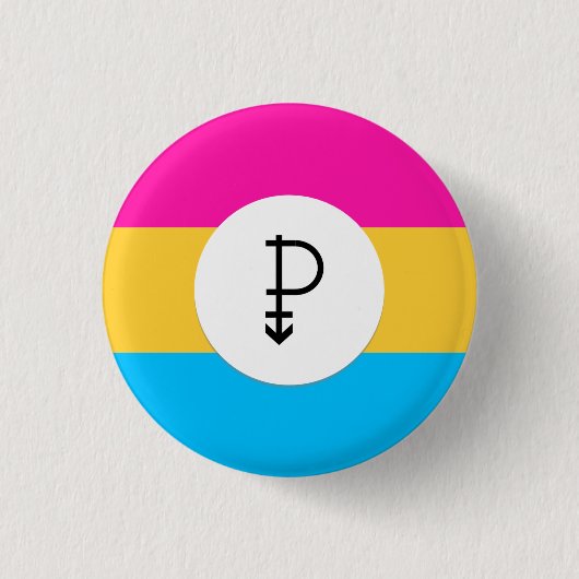 Pansexual Knopf Button (Vorderseite)