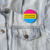 Pansexual "Liebe jeder" Knopf Button (Beispiel)