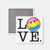 Pansexual Liebe Lächeln Flag Magnet (Vorderseite/Rückseite)