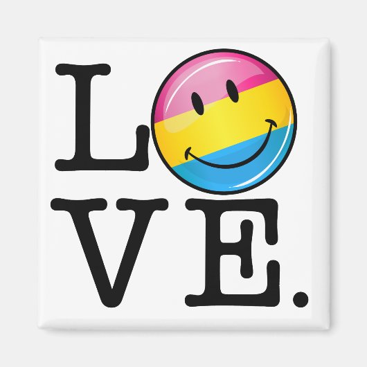 Pansexual Liebe Lächeln Flag Magnet (Vorne)