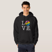 Pansexual Liebe-lächelnde Flagge Hoodie (Vorne ganz)