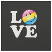 Pansexual Liebe-lächelnde Flagge Stoff (Nahaufnahme)