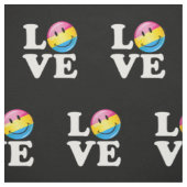 Pansexual Liebe-lächelnde Flagge Stoff (Muster)