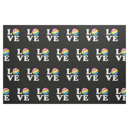 Pansexual Liebe-lächelnde Flagge Stoff (Fat Quarter (45,7 x 55,9 cm))