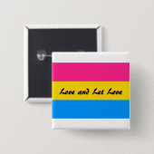 Pansexual:  Liebe und gelassene Liebe Button (Vorne & Hinten)