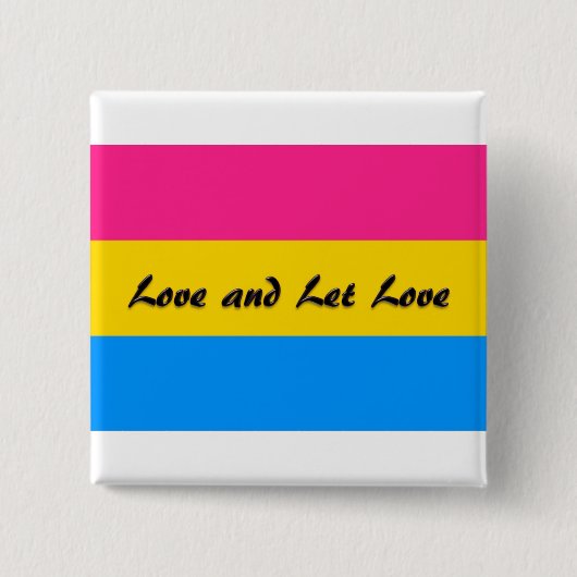 Pansexual:  Liebe und gelassene Liebe Button (Vorderseite)