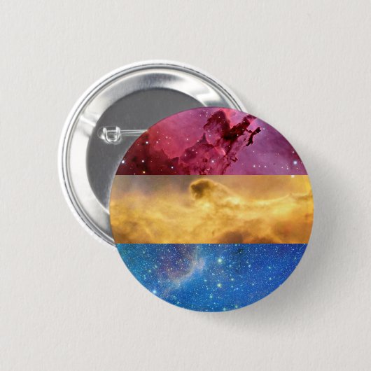 Pansexual Nebelfleckflaggen-Button Button (Vorne & Hinten)