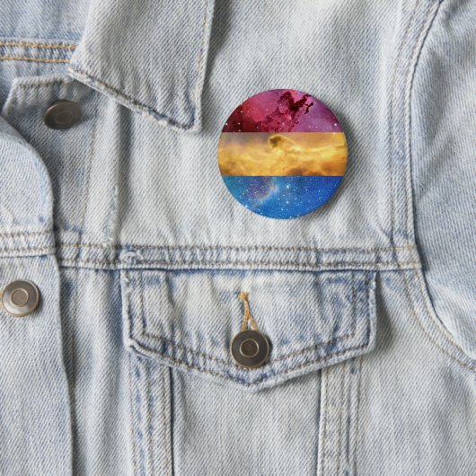Pansexual Nebelfleckflaggen-Button Button (Beispiel)