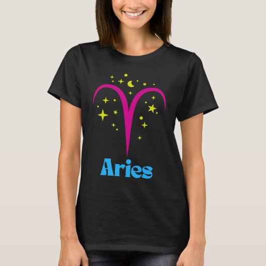 Pansexual Pan Aries Zodiac Sign Astrology LGBTQ LG T-Shirt (Vorderseite)