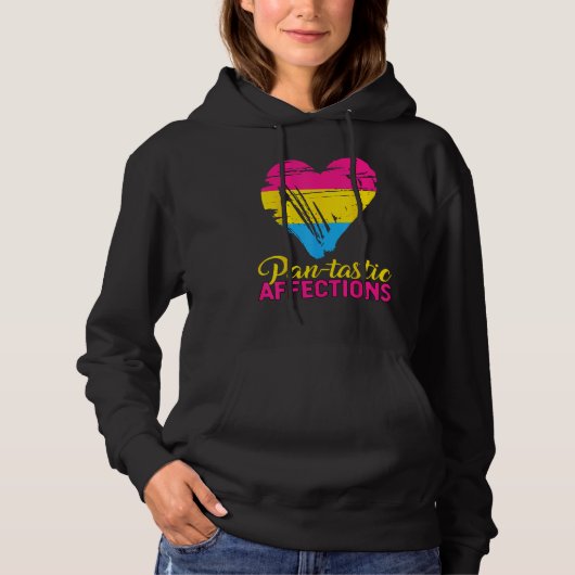 Pansexual Pan tastic Affections Heart Pansexual Fl Hoodie (Vorderseite)