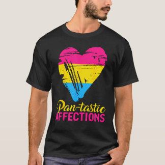 Pansexual Pan tastic Affections Heart Pansexual Fl T-Shirt