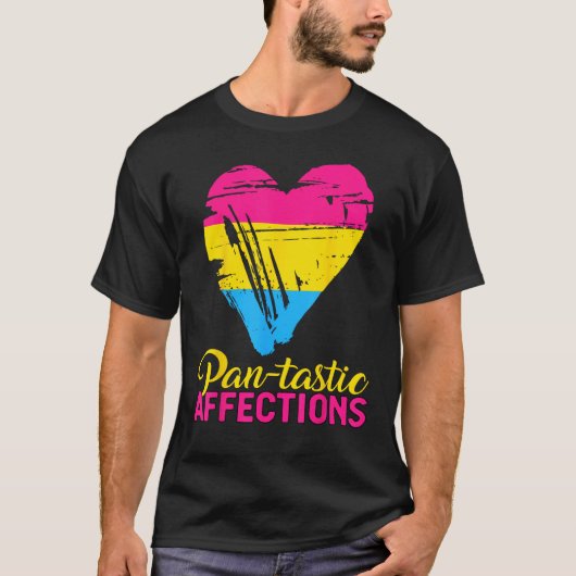 Pansexual Pan tastic Affections Heart Pansexual Fl T-Shirt (Vorderseite)