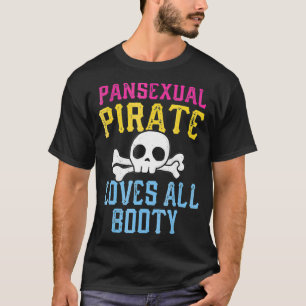 Pansexual PIrate-Lieben Alle LGBT-Hintern-Pride-Sk T-Shirt