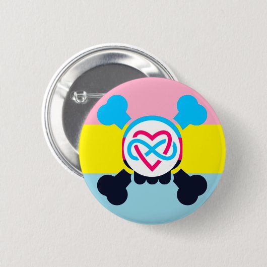 Pansexual Polyamore Tasten Button (Vorne & Hinten)