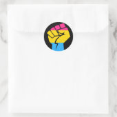 Pansexual Power Runder Aufkleber (Tasche)