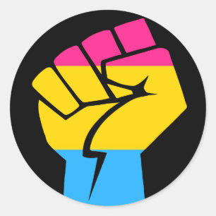 Pansexual Power Runder Aufkleber