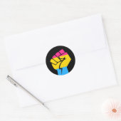 Pansexual Power Runder Aufkleber (Umschlag)
