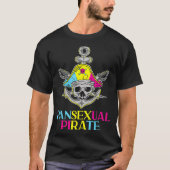 Pansexual Priate LGBTQ Monatsblende Farbe T-Shirt (Vorderseite)